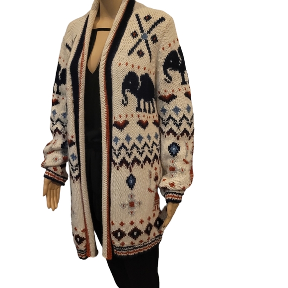 SOLD Calypso St Barth Mella Alpaca Elephant Sweater M - Picture 5 of 12